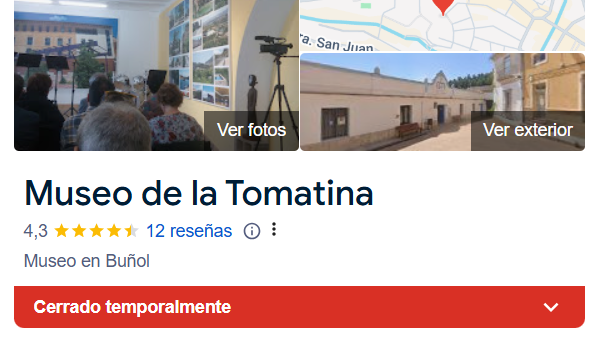 PSOE: “Buñol se queda sin Oficina de Turismo y sin Museo de la Tomatina”