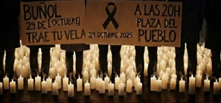 BUÑOL RECUERDA A LAS VÍCTIMAS DE LA DANA EN UN EMOTIVO ACTO CIUDADANO