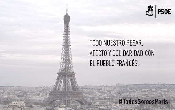 Solidaridad y afecto al pueblo Francés